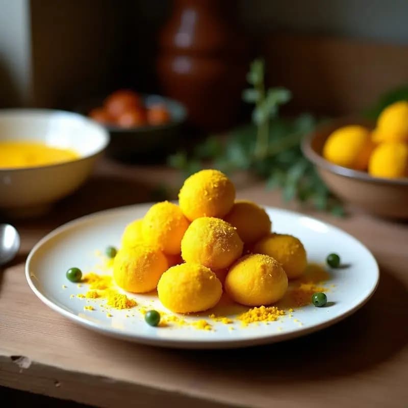 Brigadeiros de Cúrcuma y Coco: Postre Brasileño Sin Azúcar con Superalimentos