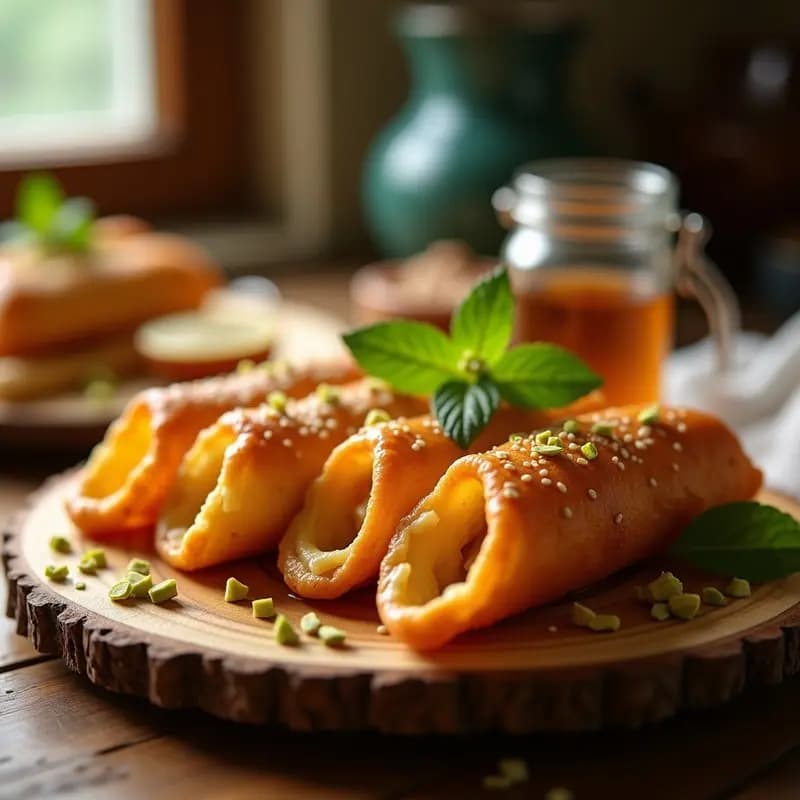 Brik al Louz con Almendras y Miel: Postre Tunecino Crujiente en Airfryer