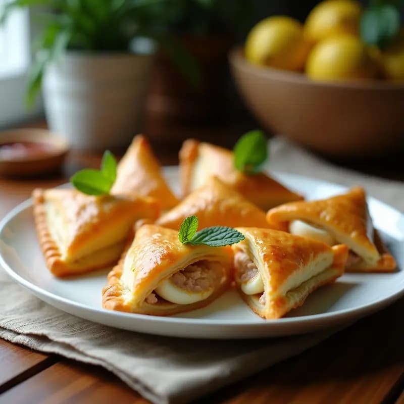 Brik de Atún y Huevo Duro: Aperitivo Tunisiano Crujiente y Rápido
