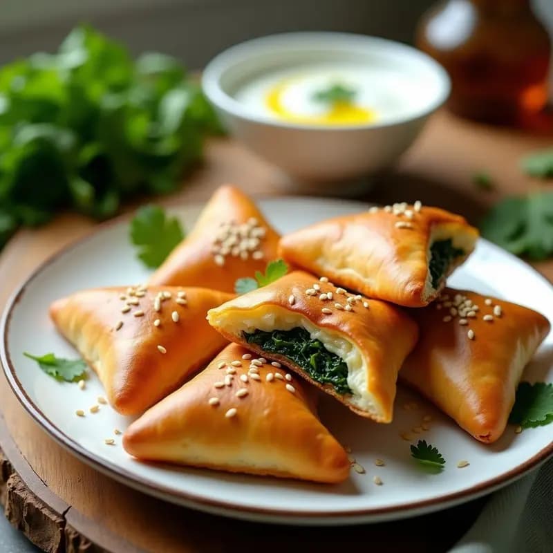 Brik de Espinacas y Feta con Salsa de Yogur: Entrante Tunecino Crujiente en Airfryer