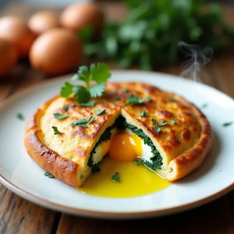 Brik a l’Oeuf con Espinacas y Queso de Cabra: Receta Tunecina en Airfryer