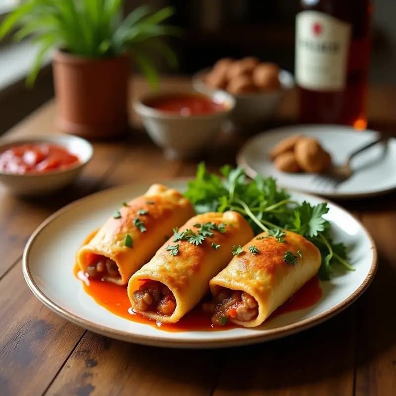 Briks de Atún y Huevos: Rollitos Tunecinos Crujientes en Airfryer con Toque de Harissa