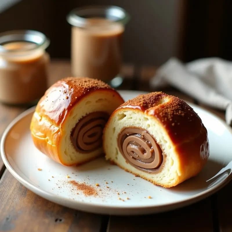 Brioche Francés con Crema de Avellanas: Desayuno Gourmet Sin Lactosa en Airfryer