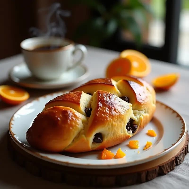 Brioche Francés con Chocolate y Naranjas Confitadas: Desayuno Indulgente Sin Lactosa