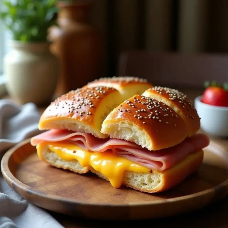 Brioche Francés con Jamón de París y Queso Gruyère: Desayuno Clásico en 20 Minutos