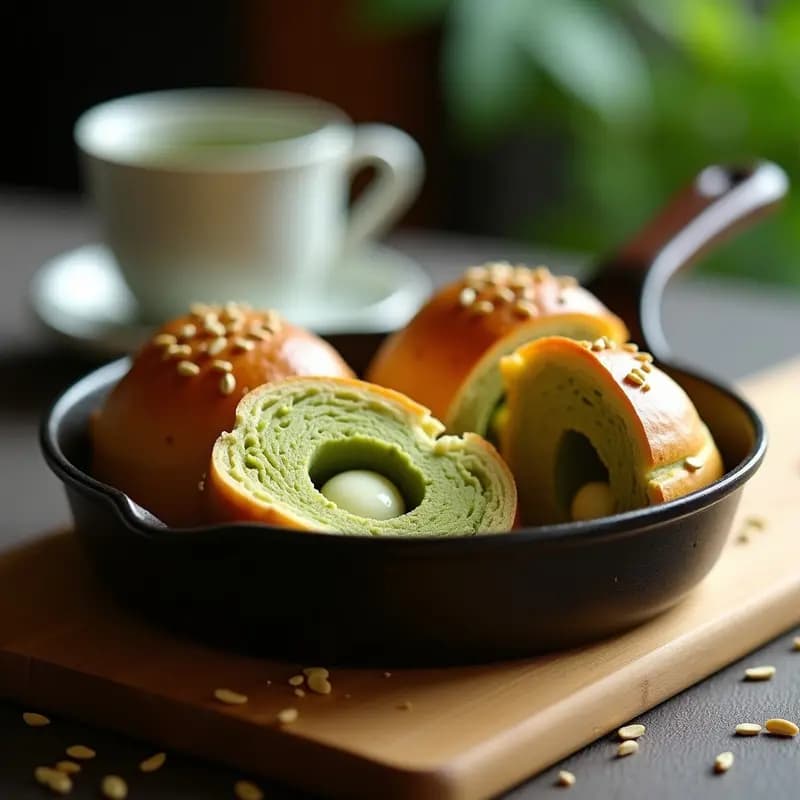 Brioche de Matcha y Chocolate Blanco: Desayuno Japonés Esponjoso en Thermomix