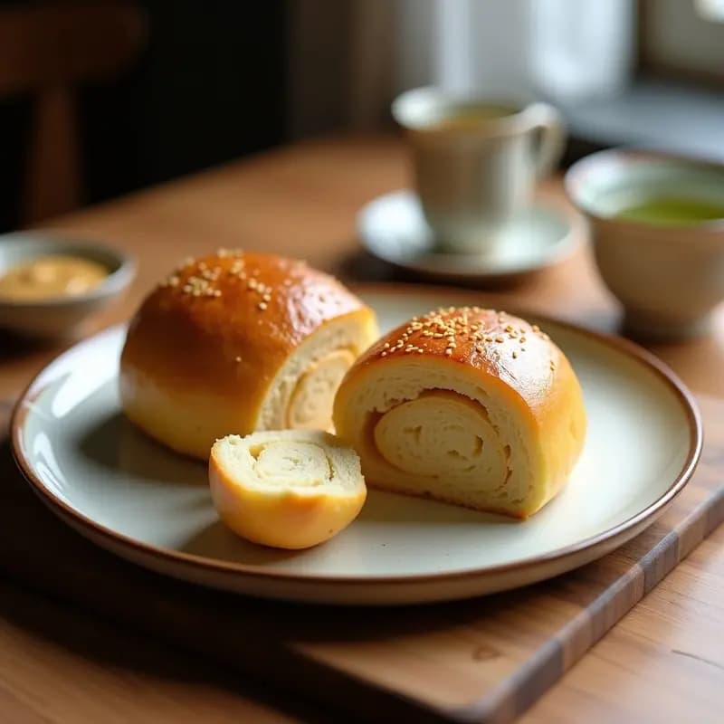 Brioche de Miso y Mantequilla de Maní: Desayuno Japonés Sin Lactosa y Esponjoso