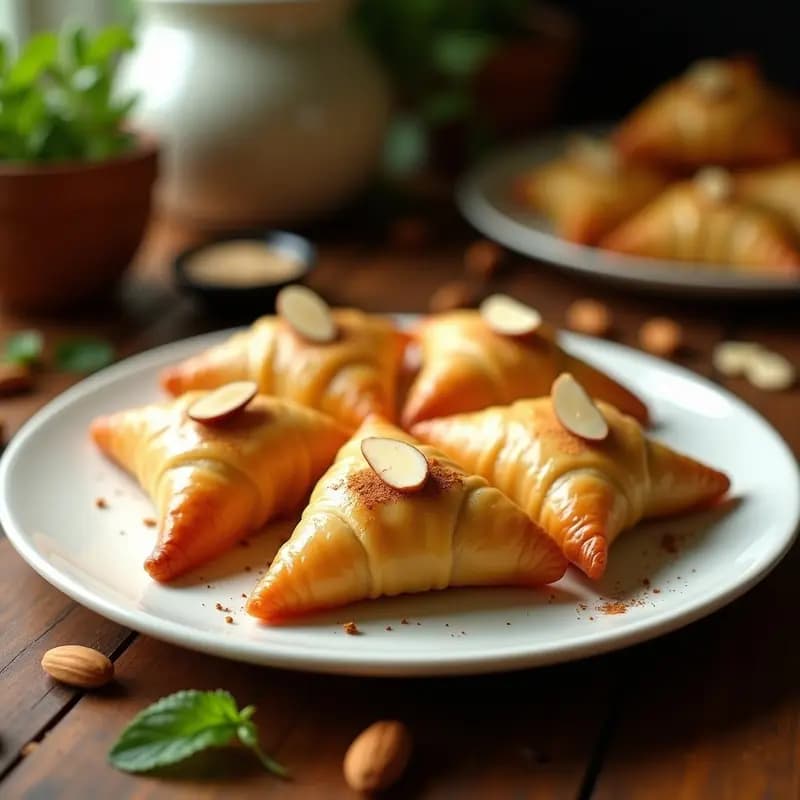 Briouat Marroquí de Pollo y Almendras: Empanadillas Crujientes con Toque de Canela y Ras el Hanout