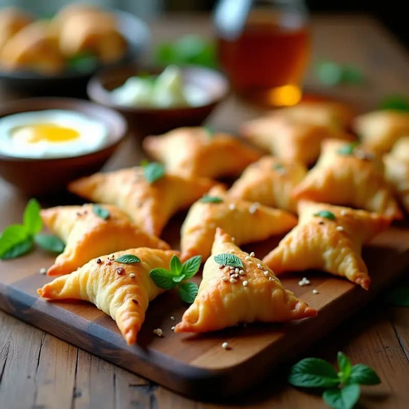 Briouates de Queso Feta y Menta: Aperitivo Marroquí Crujiente en Airfryer