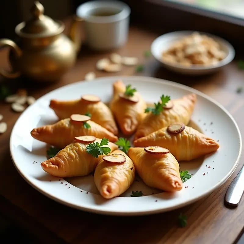 Briouats de Pollo y Almendras con Miel: Empanadillas Marroquíes Crujientes en Airfryer