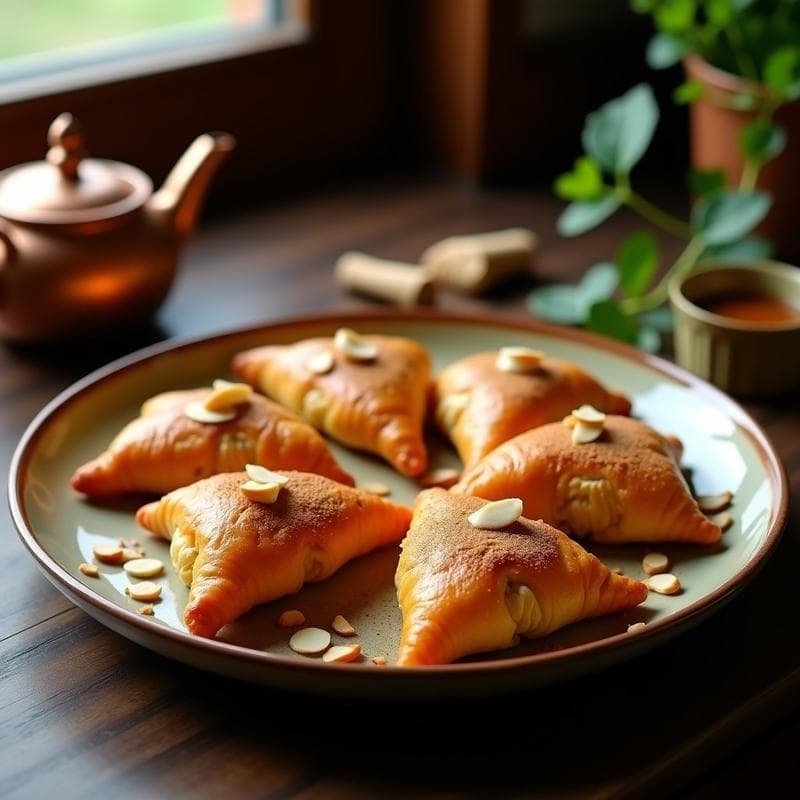 Briouats de Pollo con Almendras y Canela: Receta Marroquí en Airfryer con Toque Dulce