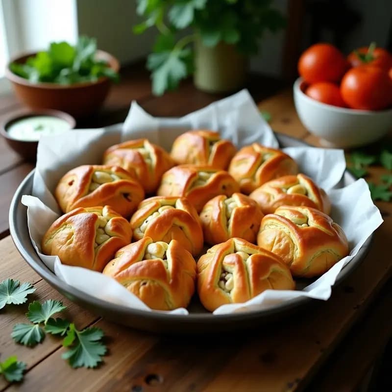 Briouats de Pollo y Almendras con Masa de Hojaldre: Receta Marroquí Crujiente en 25 Minutos
