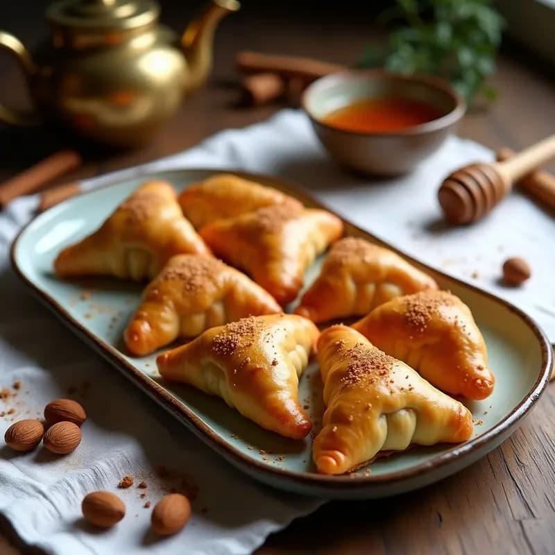 Briouats de Pollo y Almendras con Miel y Canela: Aperitivo Marroquí en Olla Rápida