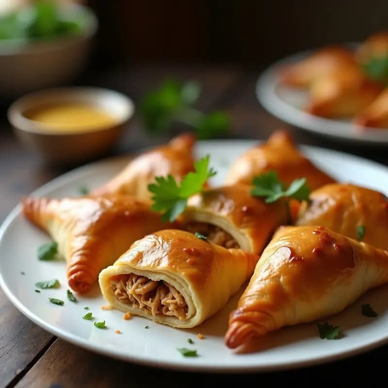Brioui de Pollo y Hojaldre: Empanadillas Marroquíes en Sartén
