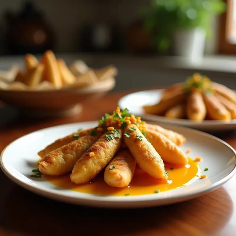 Briwat Marroquí de Pollo y Almendras: Empanadillas Dulces y Saladas en Airfryer