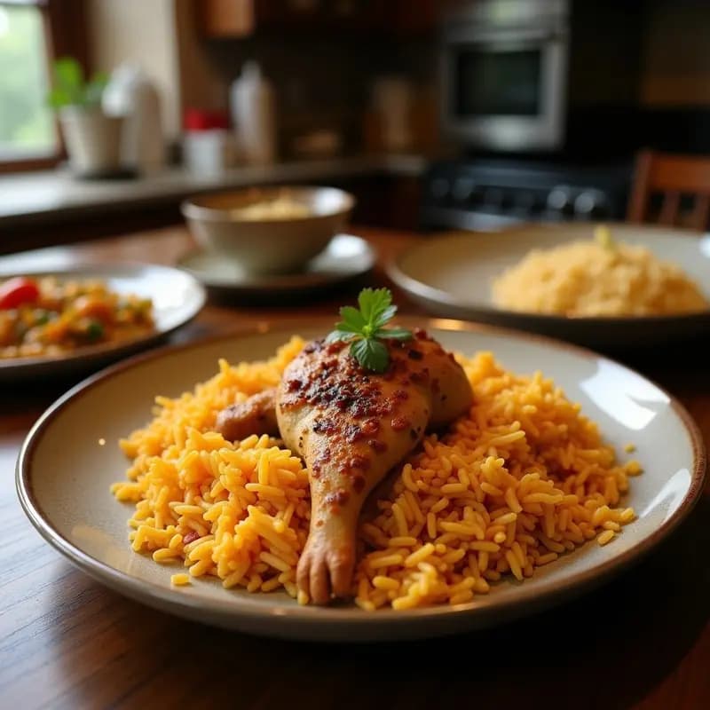 Briyani Indú de Arroz Basmati y Pollo al Azafrán: Receta Festiva con Especias Enteras