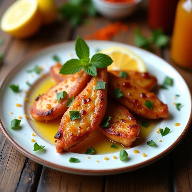 Brocas de Pollo con Marinada de Cítricos y Especias Marroquíes: Receta en Airfryer Sin Aceite