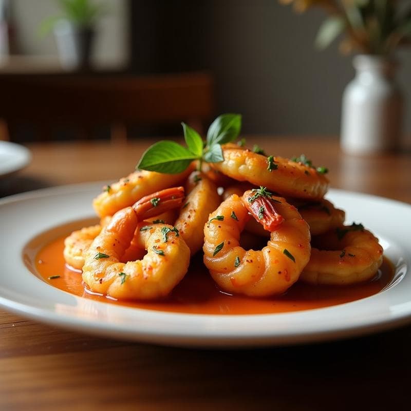 Brochetas de Corazón de Alcachofa y Gambas en Salsa de Ajo Negro: Receta en Airfryer
