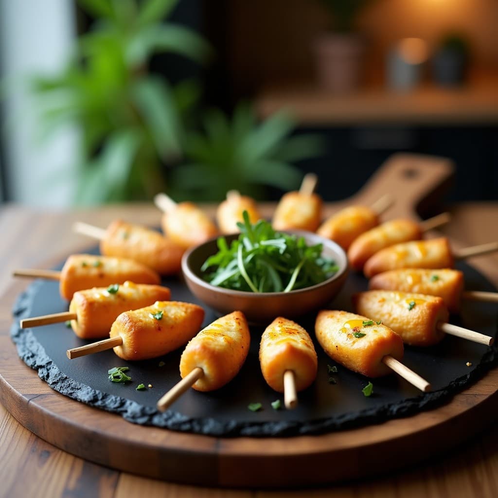 Brochetas de Corazón de Alcachofa y Mozzarella de Anacardos: Aperitivo Italiano Keto en Airfryer