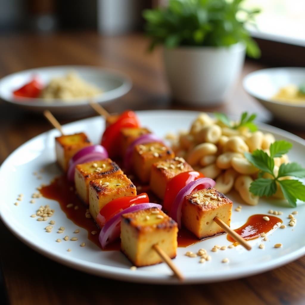 Brochetas de Corazón de Alcachofa y Tofu Marinados en Miso: Receta Fusion en Airfryer