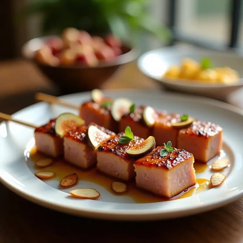 Brochetas de Atún Sellado y Higos Caramelizados: Receta Mediterránea Gourmet en Grill