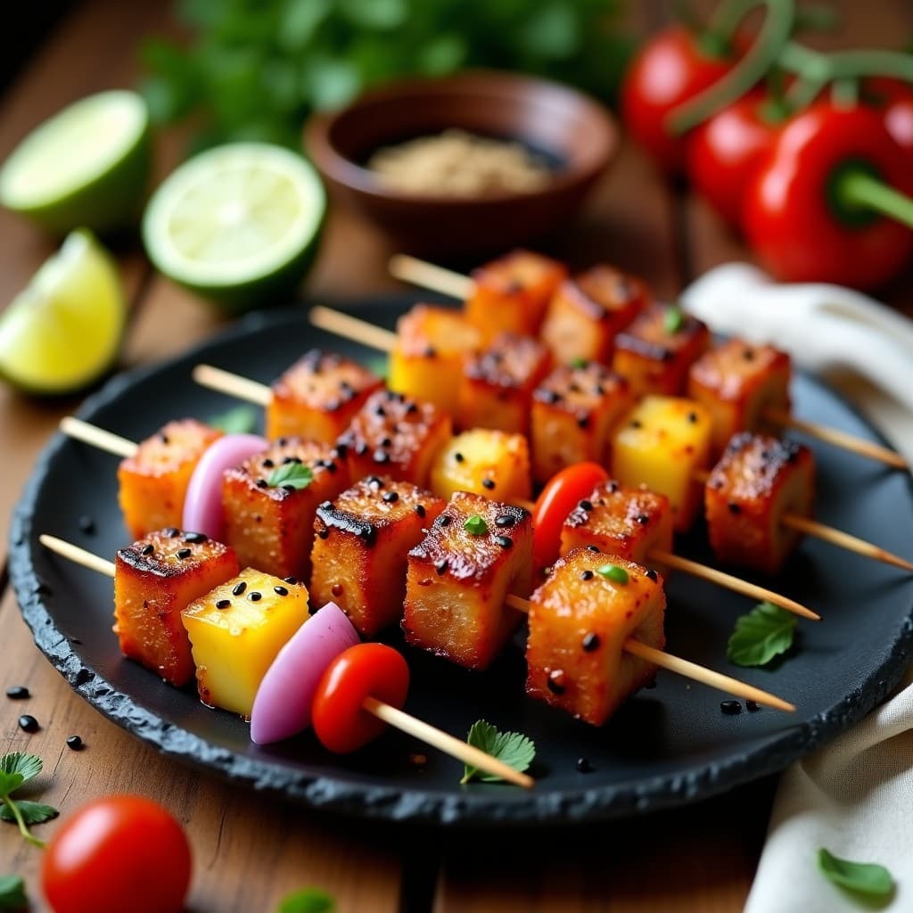 Brochetas de Atún con Piña Caramelizada: Receta en Airfryer con Marinada de Sésamo