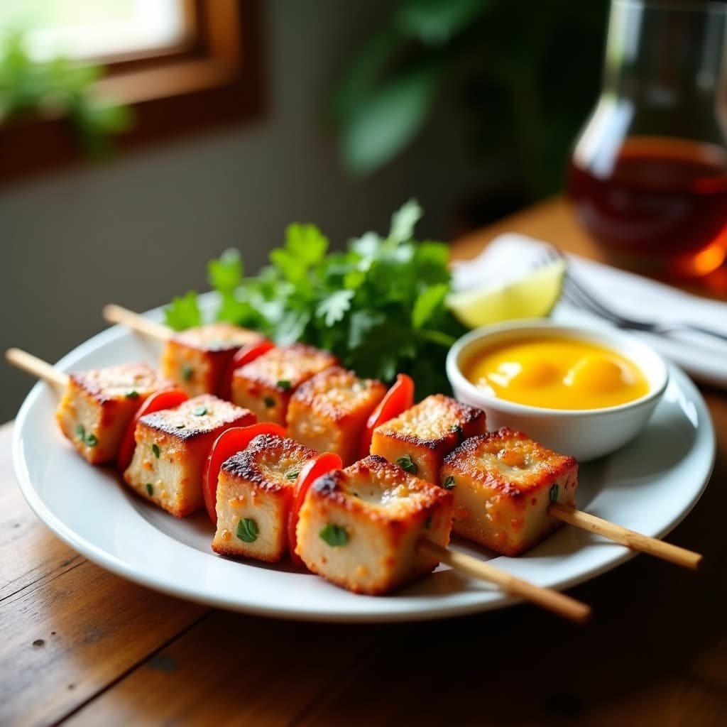 Brochetas de Atún Fresco con Salsa de Mango y Lima: Receta Peruana en Airfryer
