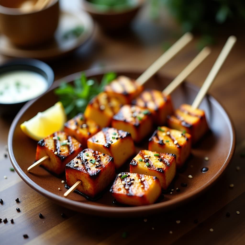 Brochetas de Berenjena Ahumada y Halloumi al Miso: Receta en Airfryer con Toque Japonés