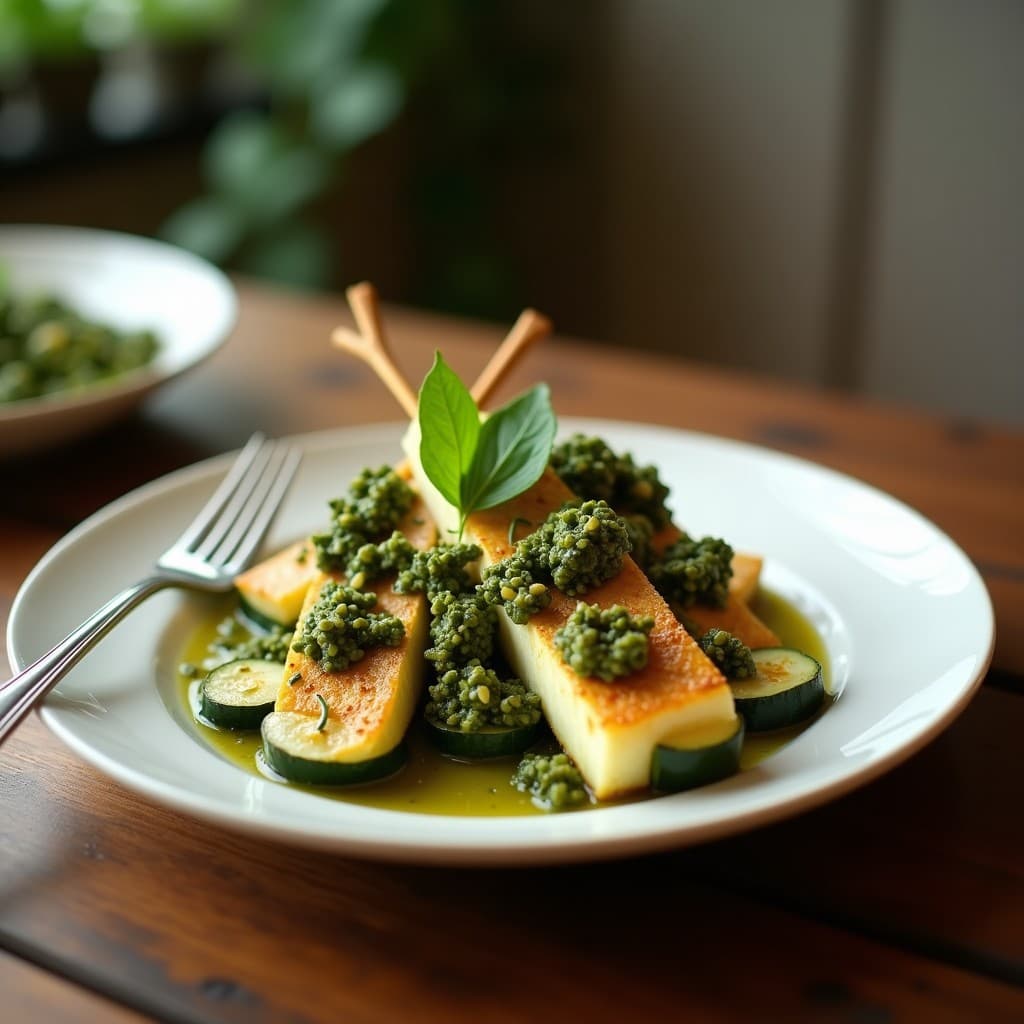 Brochetas de Calabacín y Merluza con Pesto de Hierbas: Receta Mediterránea en Airfryer