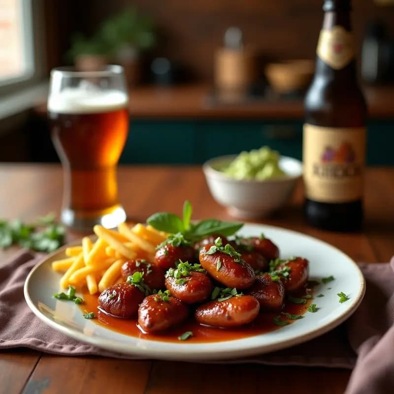 Brochetas de Carne de Res Marinada en Cerveza Negra y Especias: Receta Argentina en Grill