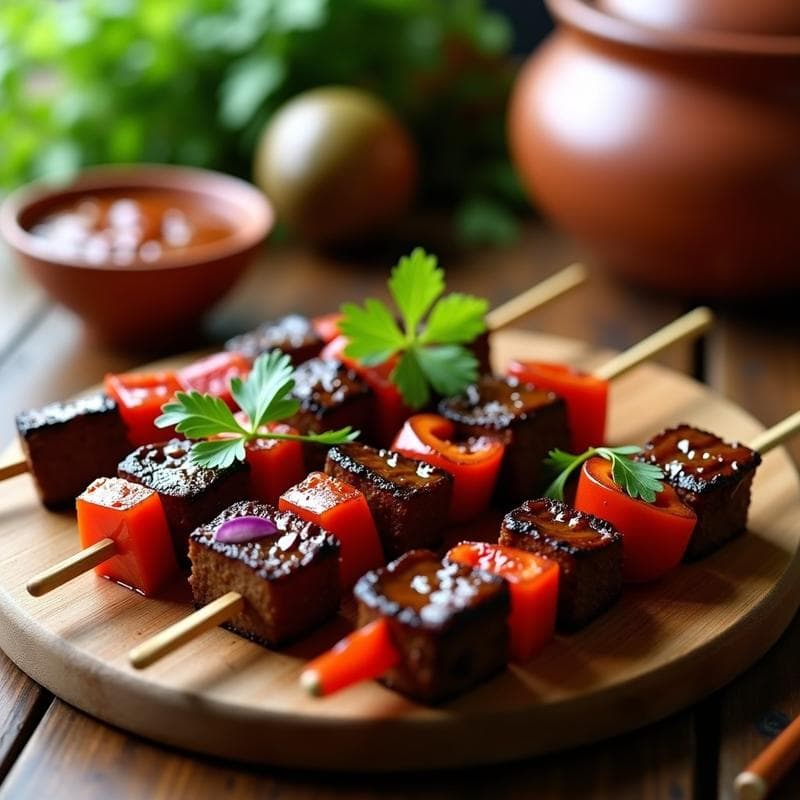 Brochetas de Carne de Res Marinada en Salsa de Guayaba: Receta Colombiana en Airfryer