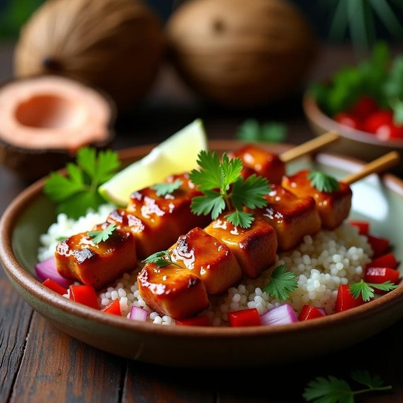 Brochetas de Cerdo con Salsa de Guayaba: Receta en Olla Lenta con Toque Caribeño