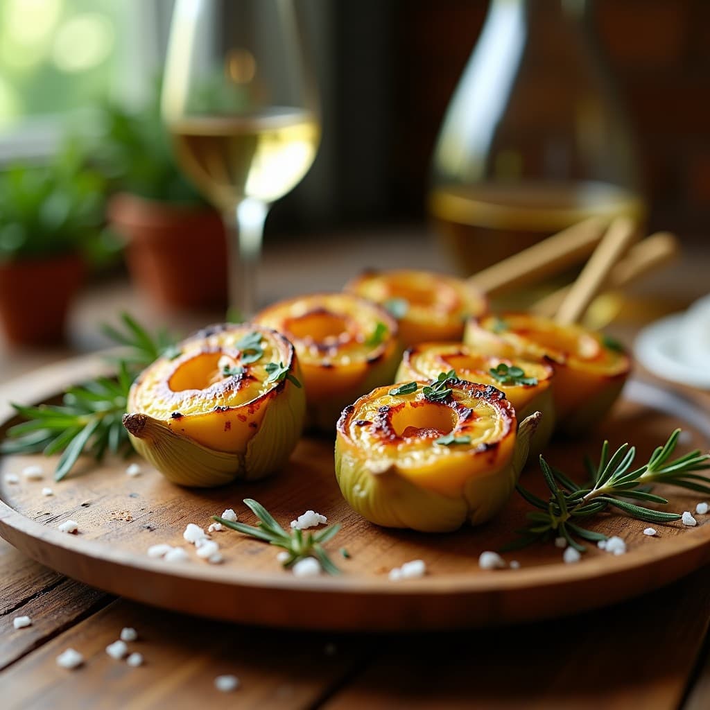 Brochetas de Corazón de Alcachofa y Anchoas: Receta Mediterránea en Grill con Toque Salado