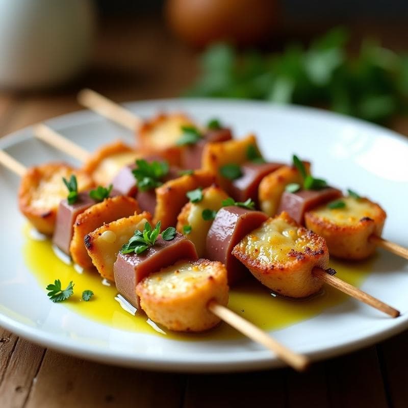 Brochetas de Corazón de Alcachofa y Ventresca de Atún: Entrante Español en Airfryer