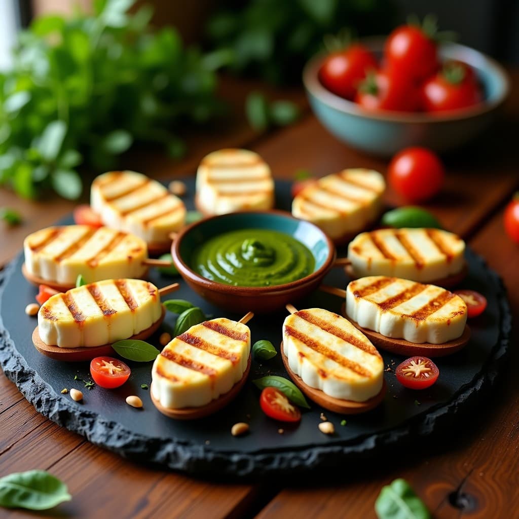 Brochetas de Corazón de Palma y Mozzarella de Búfala con Pesto de Rúcula: Receta Brasileña en 10 Minutos