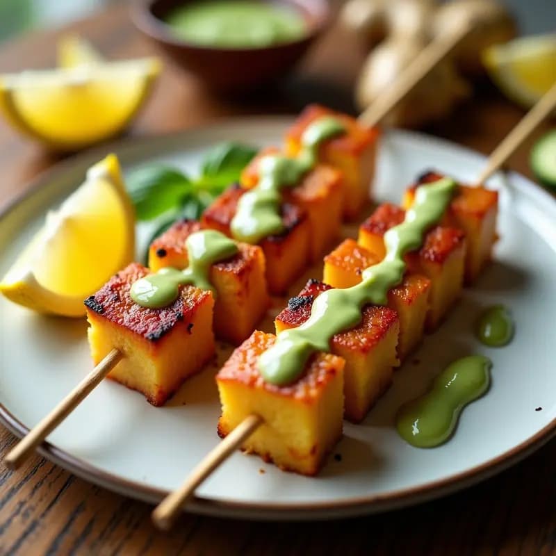 Brochetas de Corazón de Piña y Atún Fresco: Receta Hawaiana en Airfryer con Salsa de Wasabi
