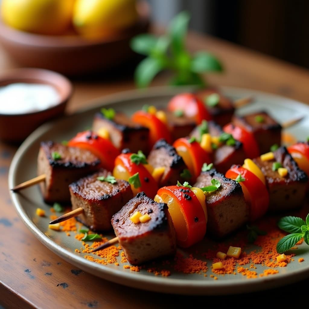 Brochetas de Cordero con Especias Beréber y Limón Confitado: Receta Marroquí en Grill