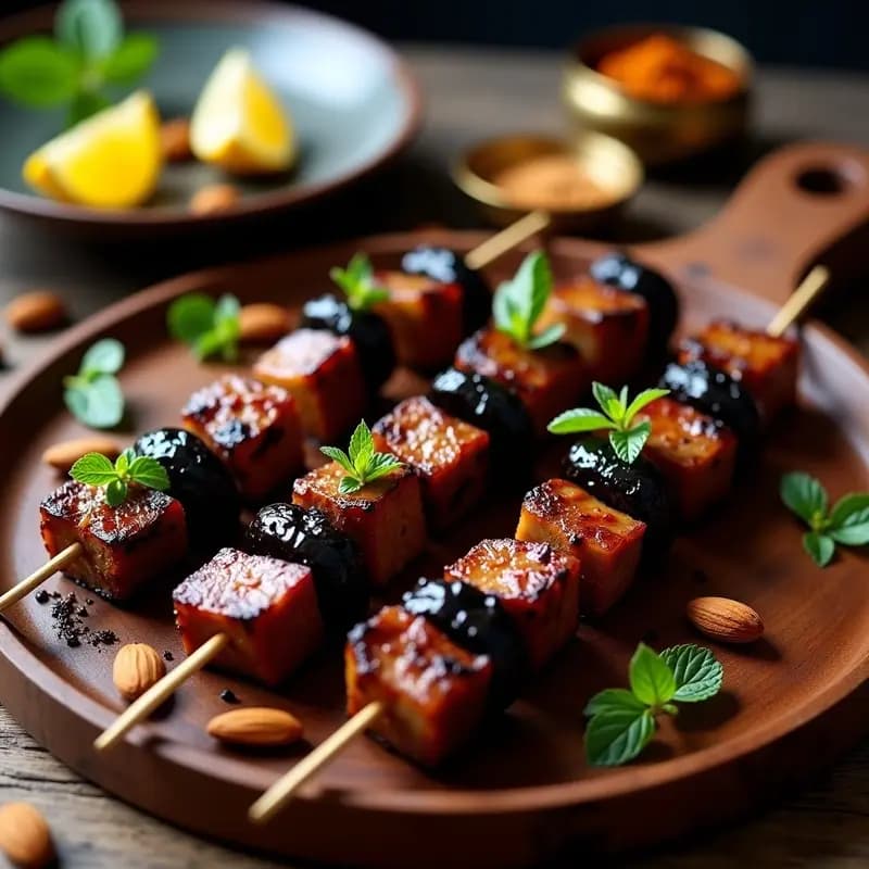 Brochetas de Cordero con Ciruelas Pasas y Almendras: Receta Marroquí en Barbacoa Keto