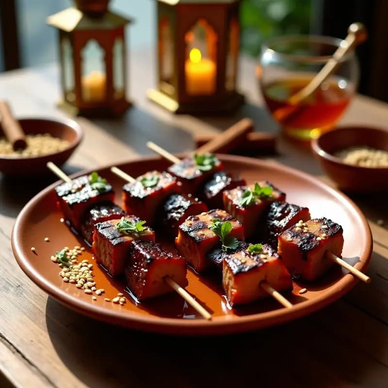 Brochetas Marroquíes de Cordero con Ciruelas y Canela: Receta Tradicional en Pinchos