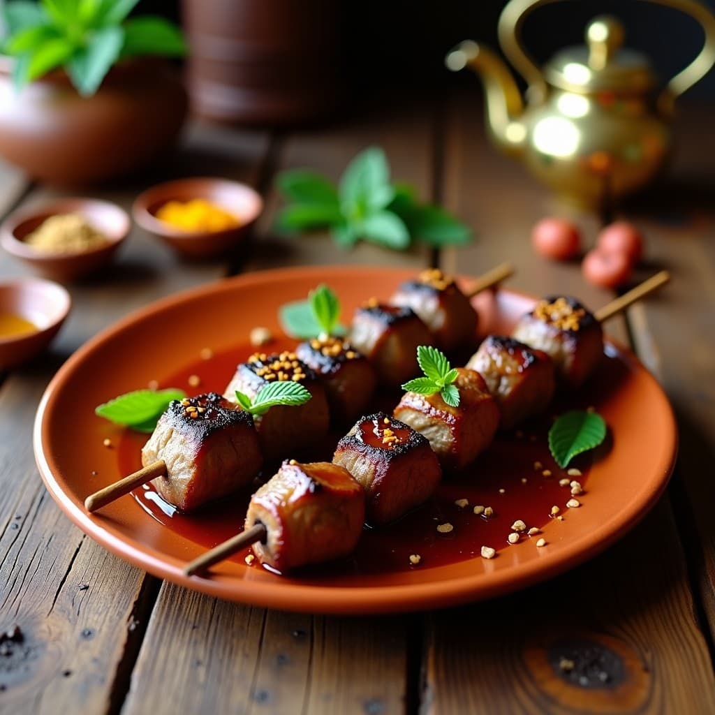 Brochetas de Cordero con Ciruelas y Miel: Receta Marroquí al Horno con Toque Dulce