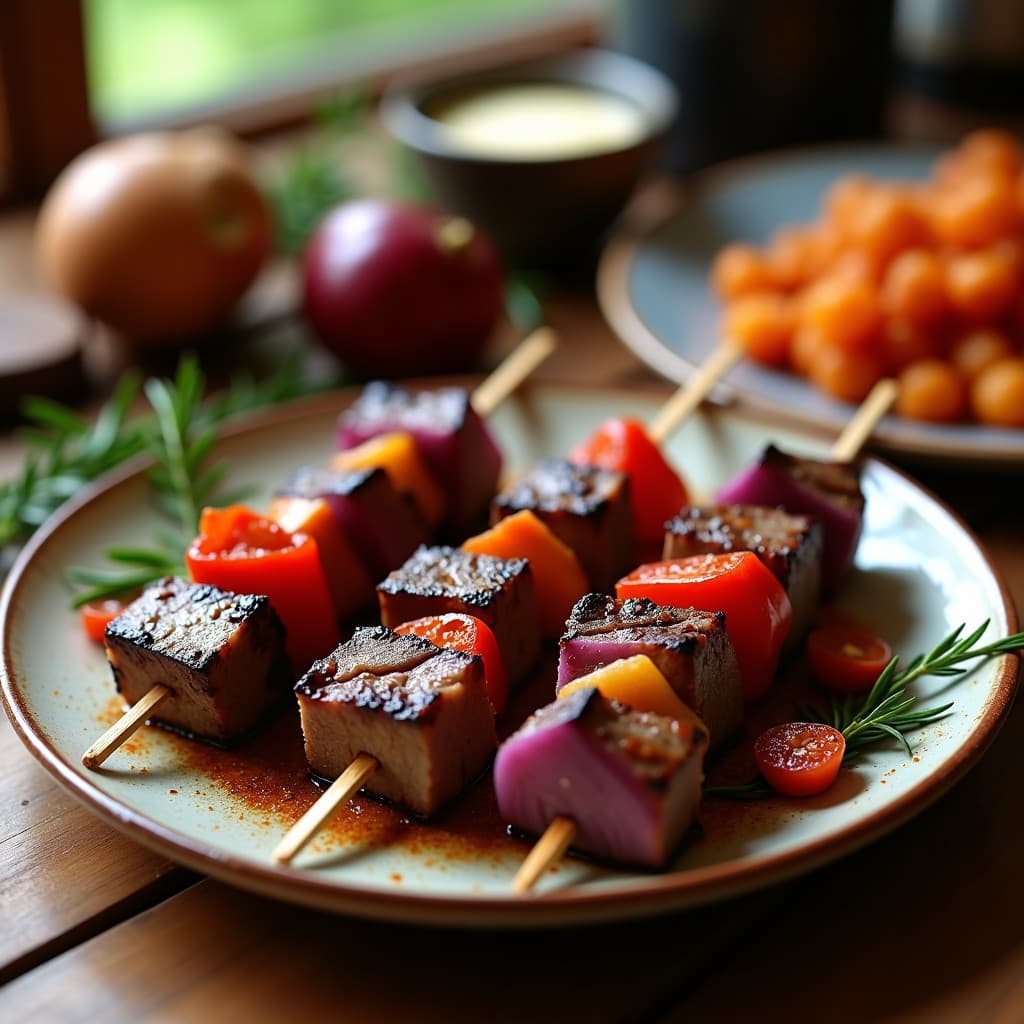 Brochetas de Cordero con Ciruelas Pasas y Pimentón de la Vera: Receta Mediterránea en Grill Rápida