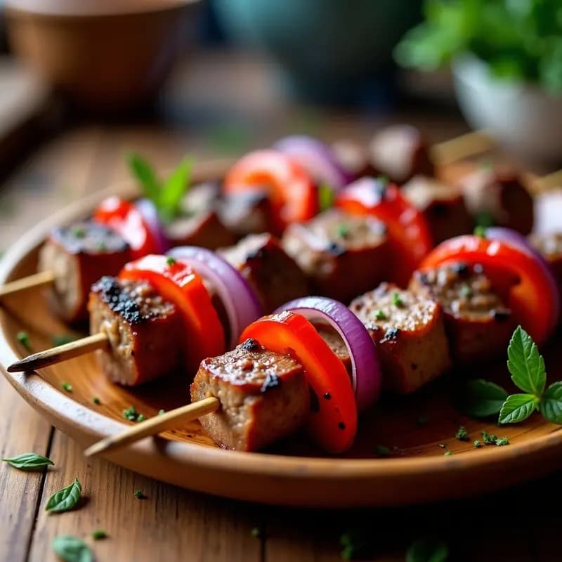 Brochetas de Cordero con Especias Cajún: Receta Americana Picante en Grill