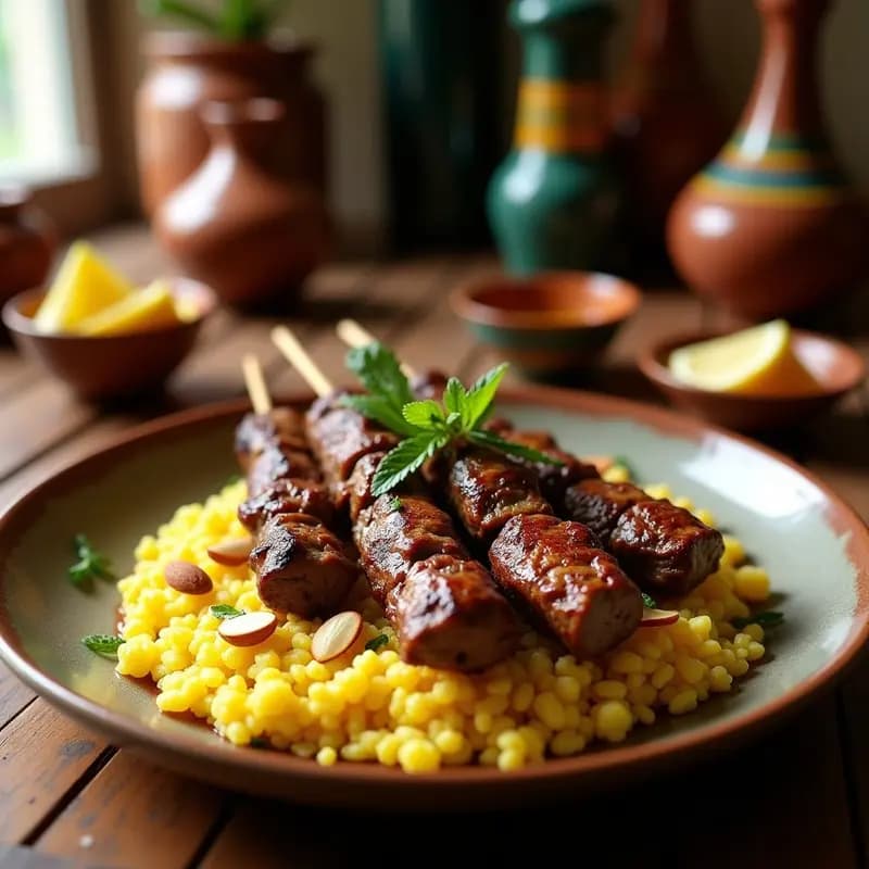 Beriormente: Brochetas de Cordero con Especias Marroquíes y Cuscús: Receta Norteafricana en Grill
