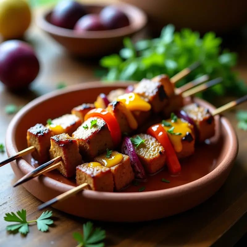Brochetas de Cordero con Marinada de Granadilla y Cúrcuma: Receta Peruana en 30 Minutos