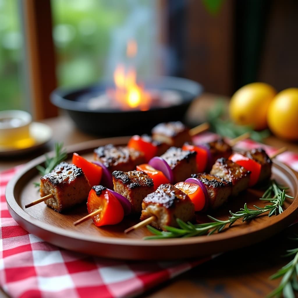 Brochetas de Cordero Marinadas en Hierbas Provenzales y Miel de Tomillo: Receta en Grill para BBQ