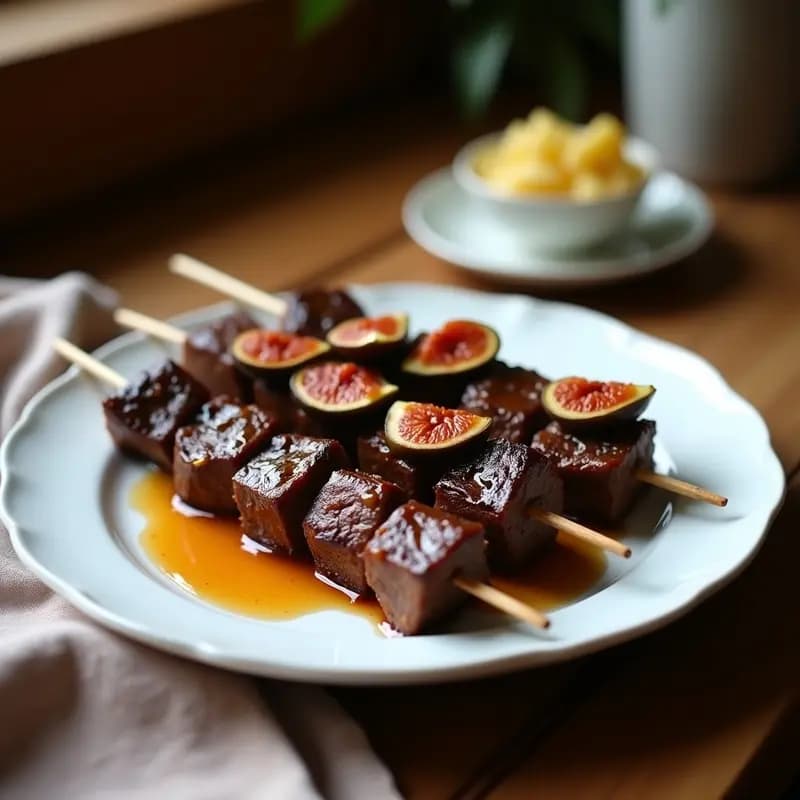 Brochetas de Cordero con Higos Caramelizados: Receta Árabe en Grill y Alta en Hierro