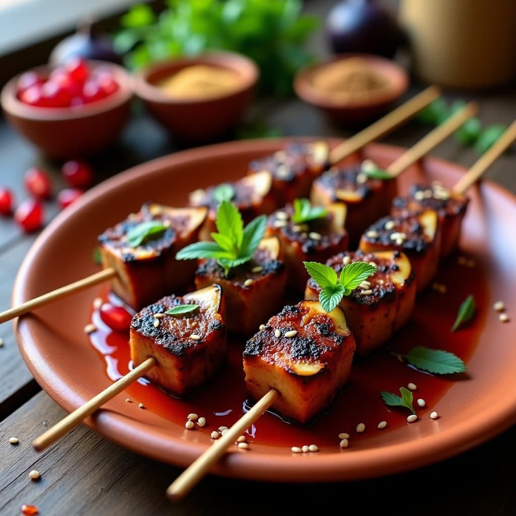 Brochetas de Cordero y Higos con Glaseado de Granada: Receta Marroquí en Grill para Ramadán
