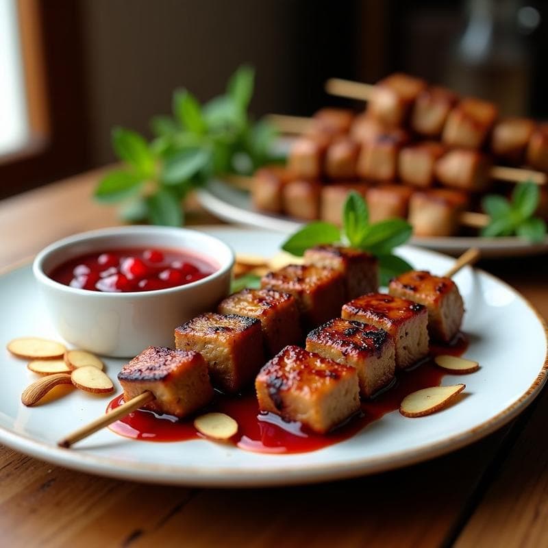 Brochetas de Cordero y Higos con Salsa de Granado: Receta Árabe en Airfryer Gourmet