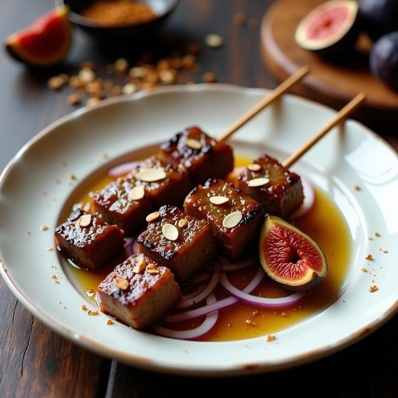 Brochetas de Cordero con Higos Caramelizados: Receta en Olla Express con Toque Marroquí