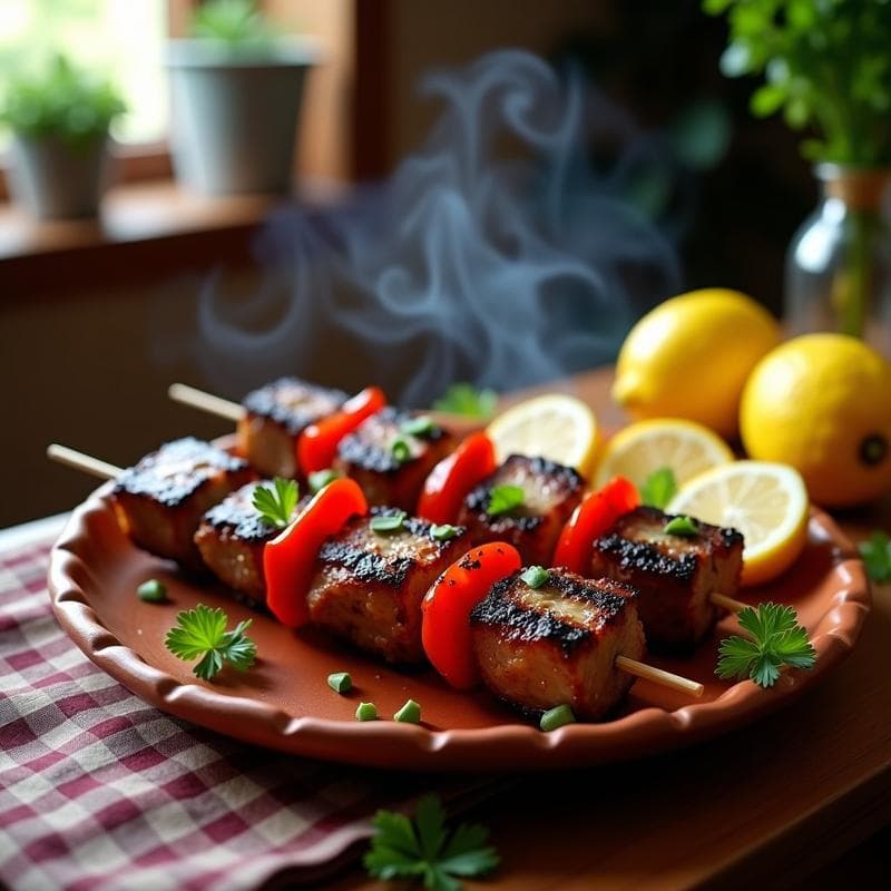 Brochetas de Cordero con Pimentón de la Vera y Limón: Receta Española a la Parrilla en 20 Minutos
